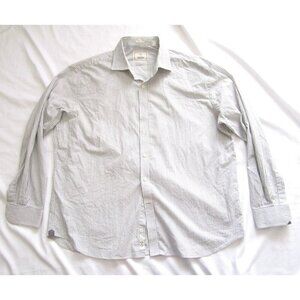 Men Toddy Snyder 2 Ply Cotton Gingham Button Long Sleeve Shirt Sz 18 34/35 MT382